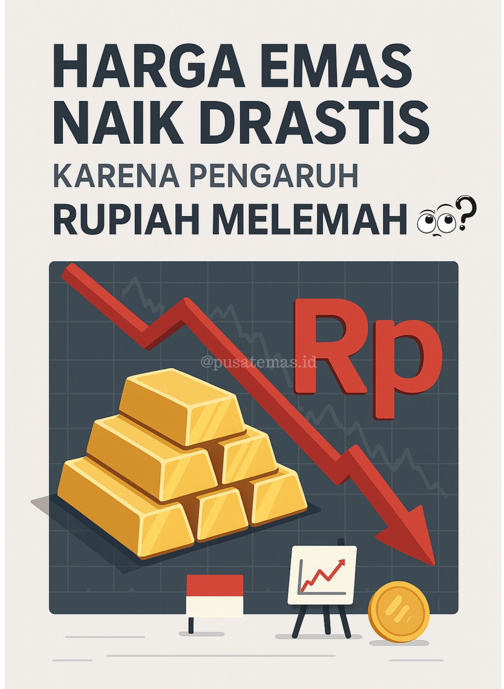 Harga Emas Hari Ini Naik Drastis, Dampak dari Rupiah Lemah?
